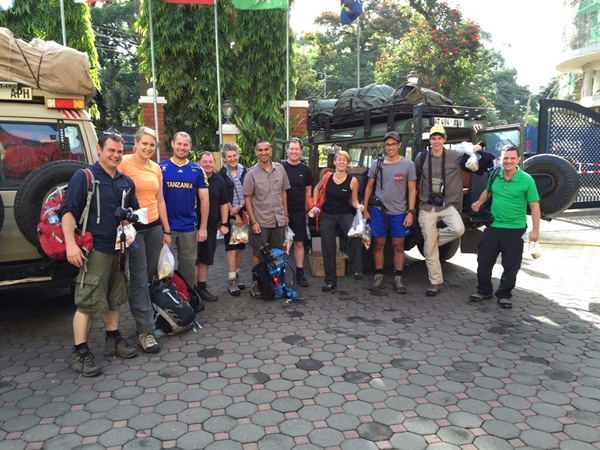 Kilimanjaro climbers before leaving Arusha